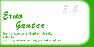 erno ganter business card